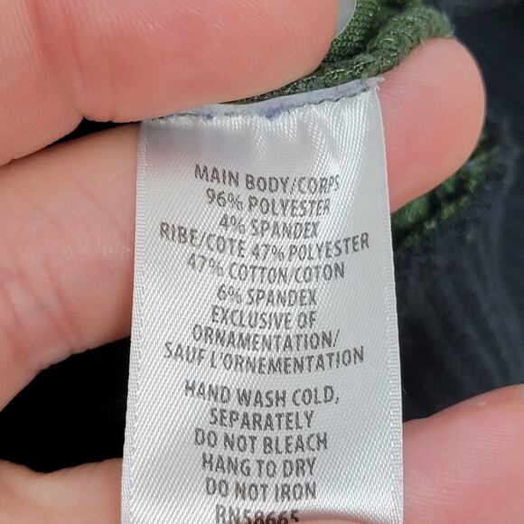 BP Hunter Green Velvet and Red Floral Bomber Jacket, Sz XS - Picture 5 of 6